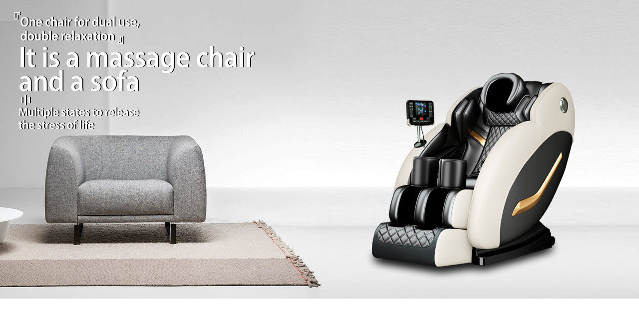 Modern  beige shiatsu massage chair